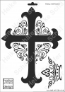 Schablone-Stencil A4 116-1018 Kreuz mit Krone